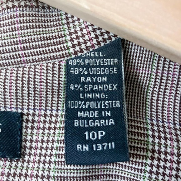 Valerie Stevens Glen Check Blazer Size 10 Petite - Picture 13 of 15